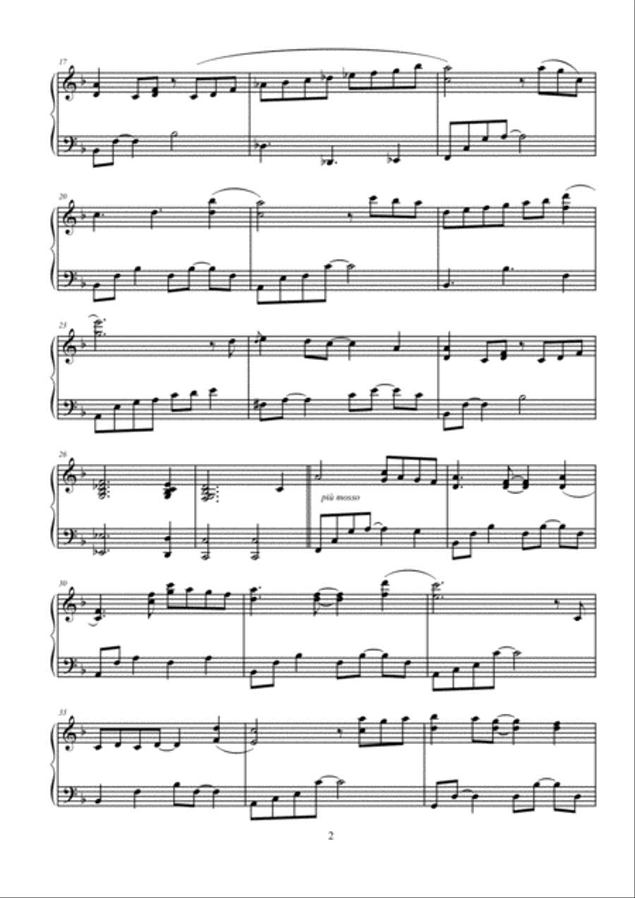 Una voce (A Voice) - Piano solo - Luca Ottani Piano Solo scores gallery preview page 3