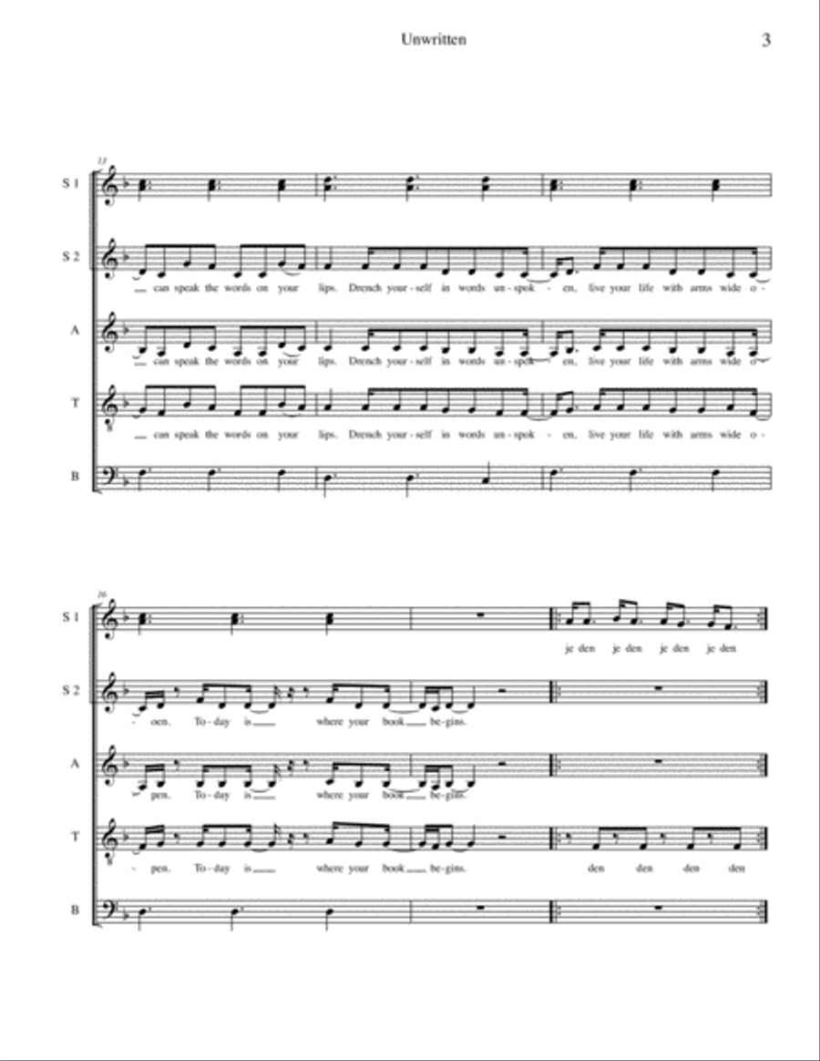 Unwritten Divisi scores gallery preview page 3