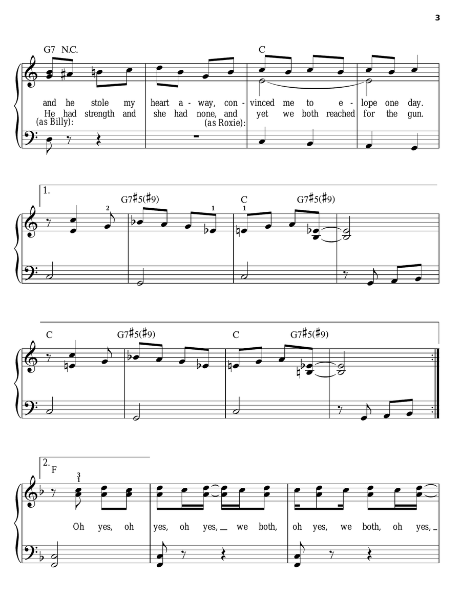 We Both Reached For The Gun Easy Piano scores gallery preview page 3