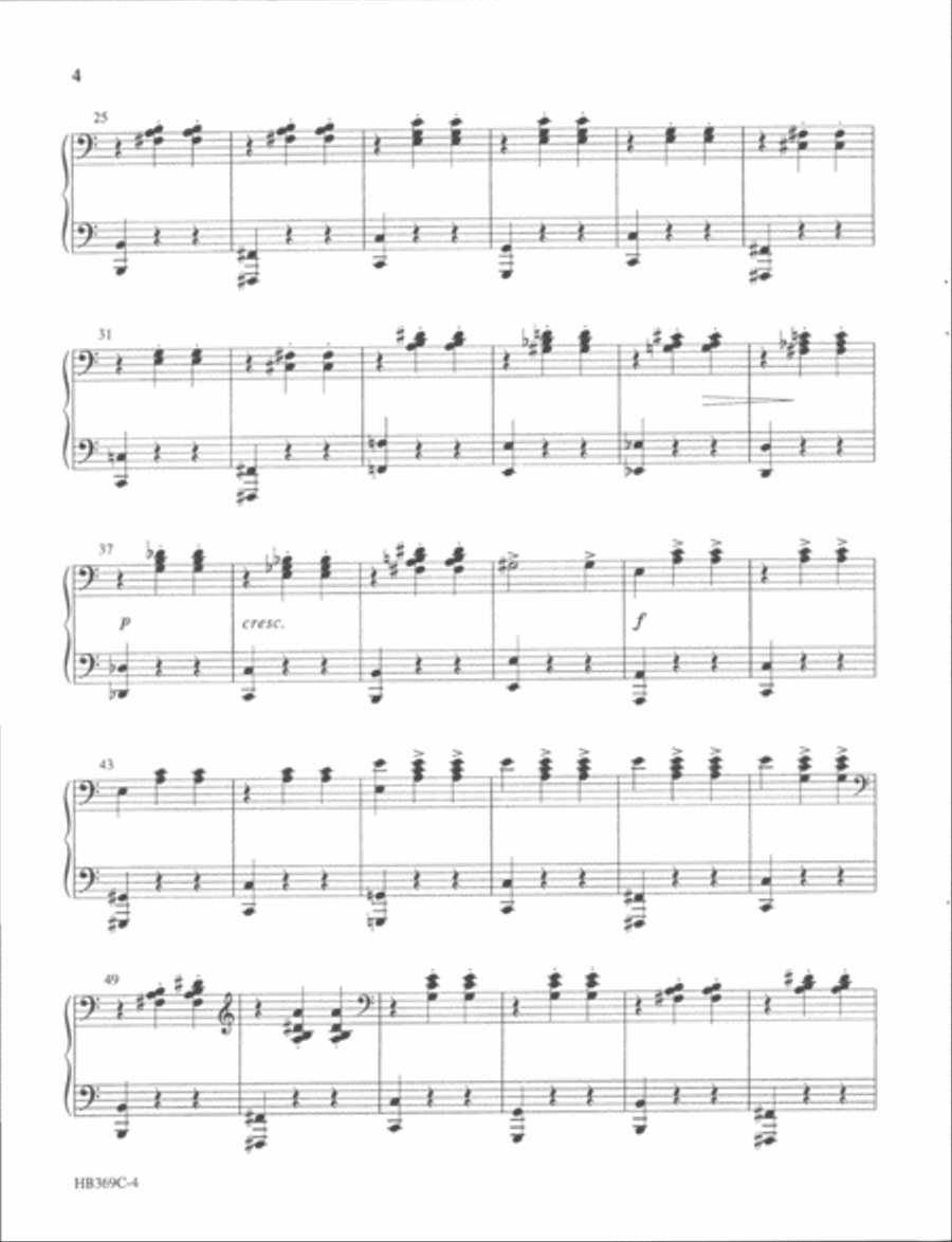 Waltz from Masquerade Suite - alternate piano part replacing HB choir II Handbell Choir scores gallery preview page 4