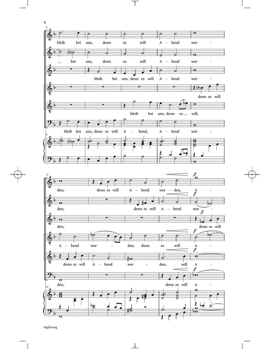 Abendlied, Op. 69, No. 3 Choir scores gallery preview page 2