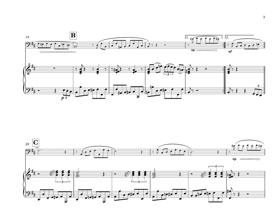 Für Elise Boogie Woogie for Cello & Piano Piano scores gallery preview page 3