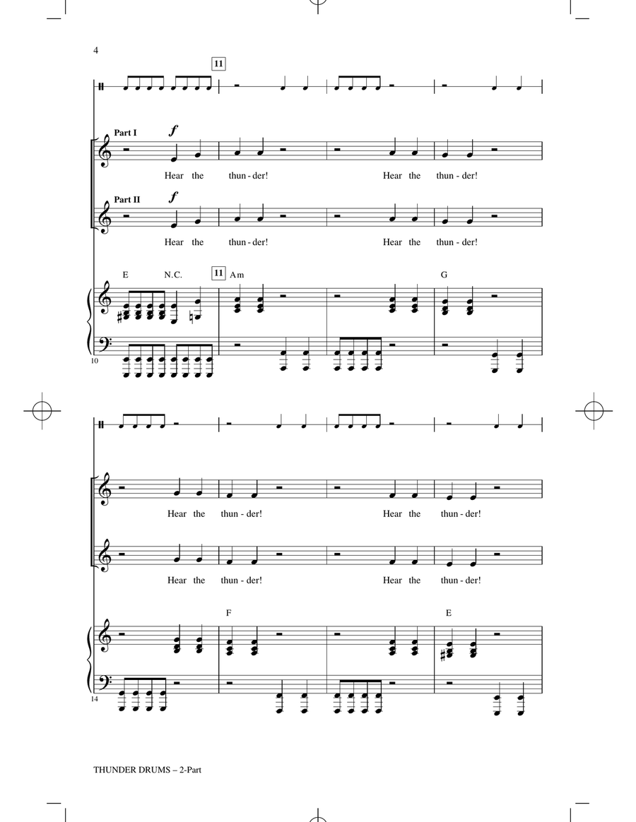 Thunder Drums 2-Part scores gallery preview page 2