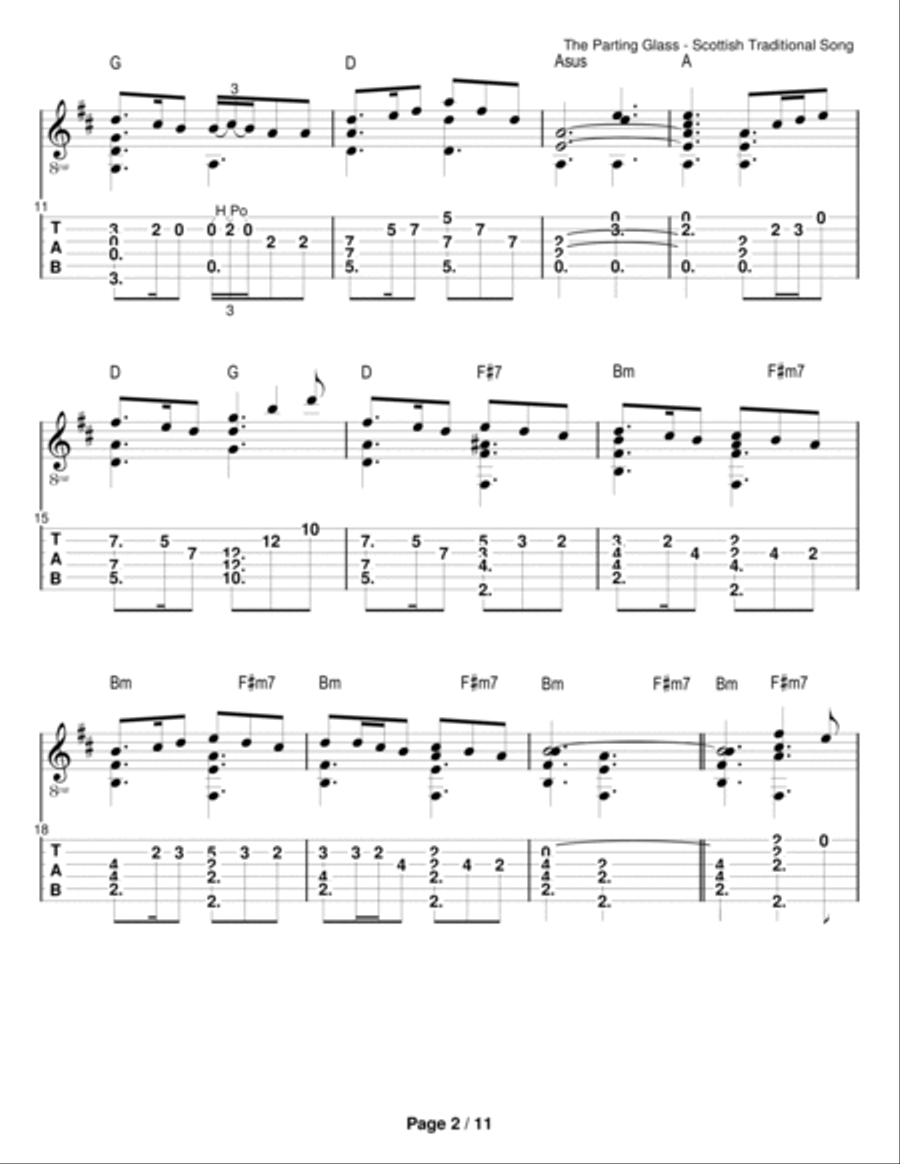 The Parting Glass The Parting Glass Guitar Solo scores gallery preview page 2