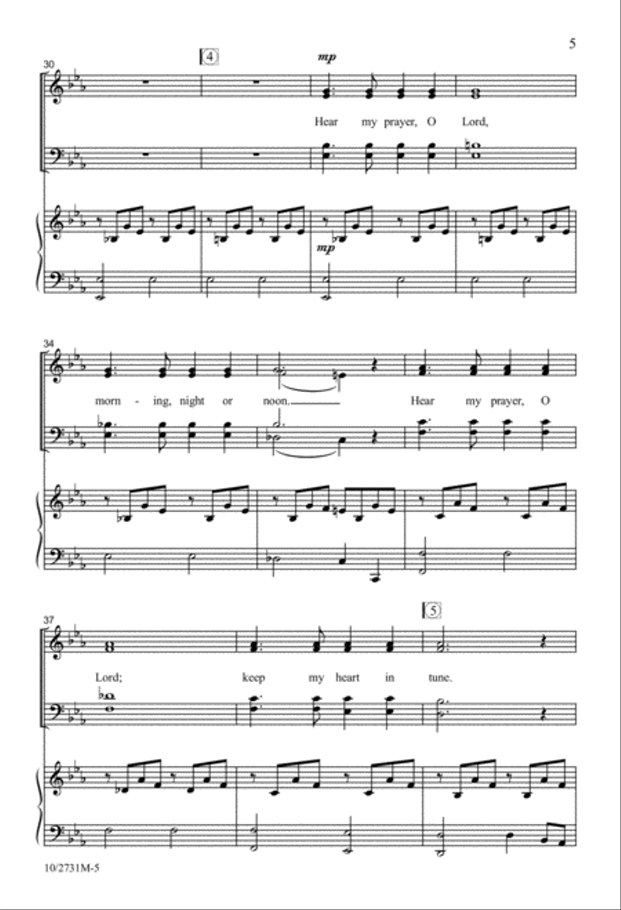 Hear My Prayer, O Lord! Hear My Prayer, O Lord! 4-Part scores gallery preview page 5