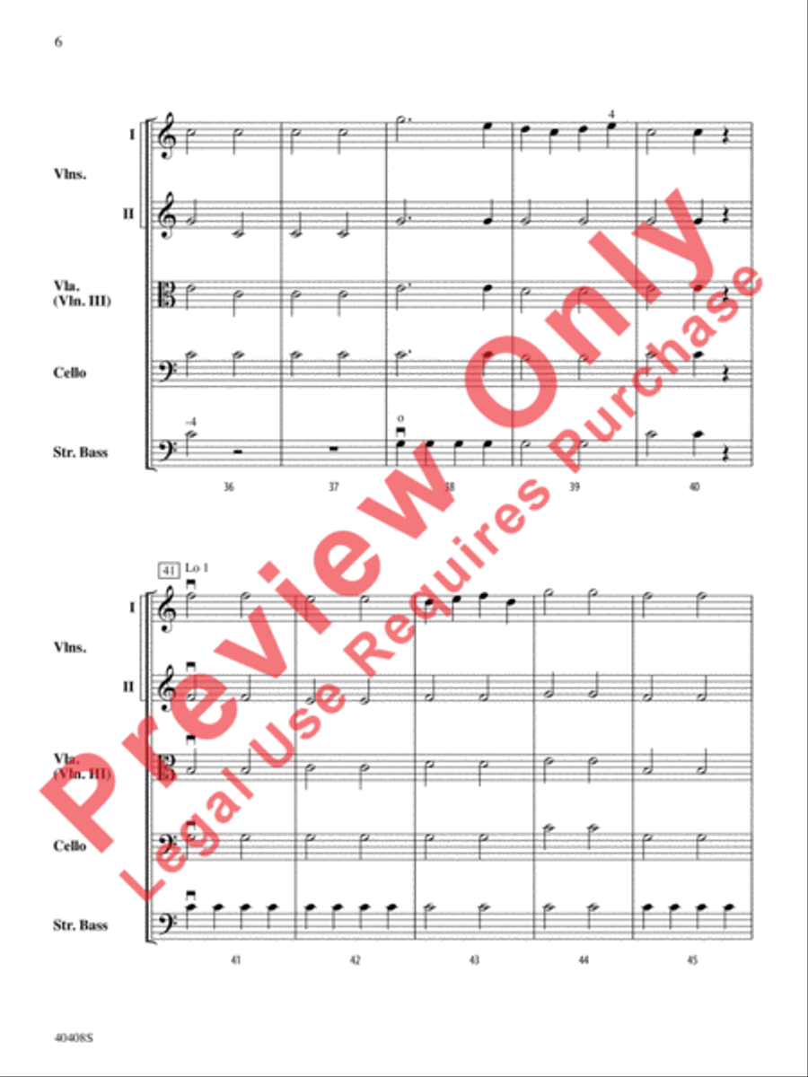 Country Dance in C String Orchestra scores gallery preview page 7