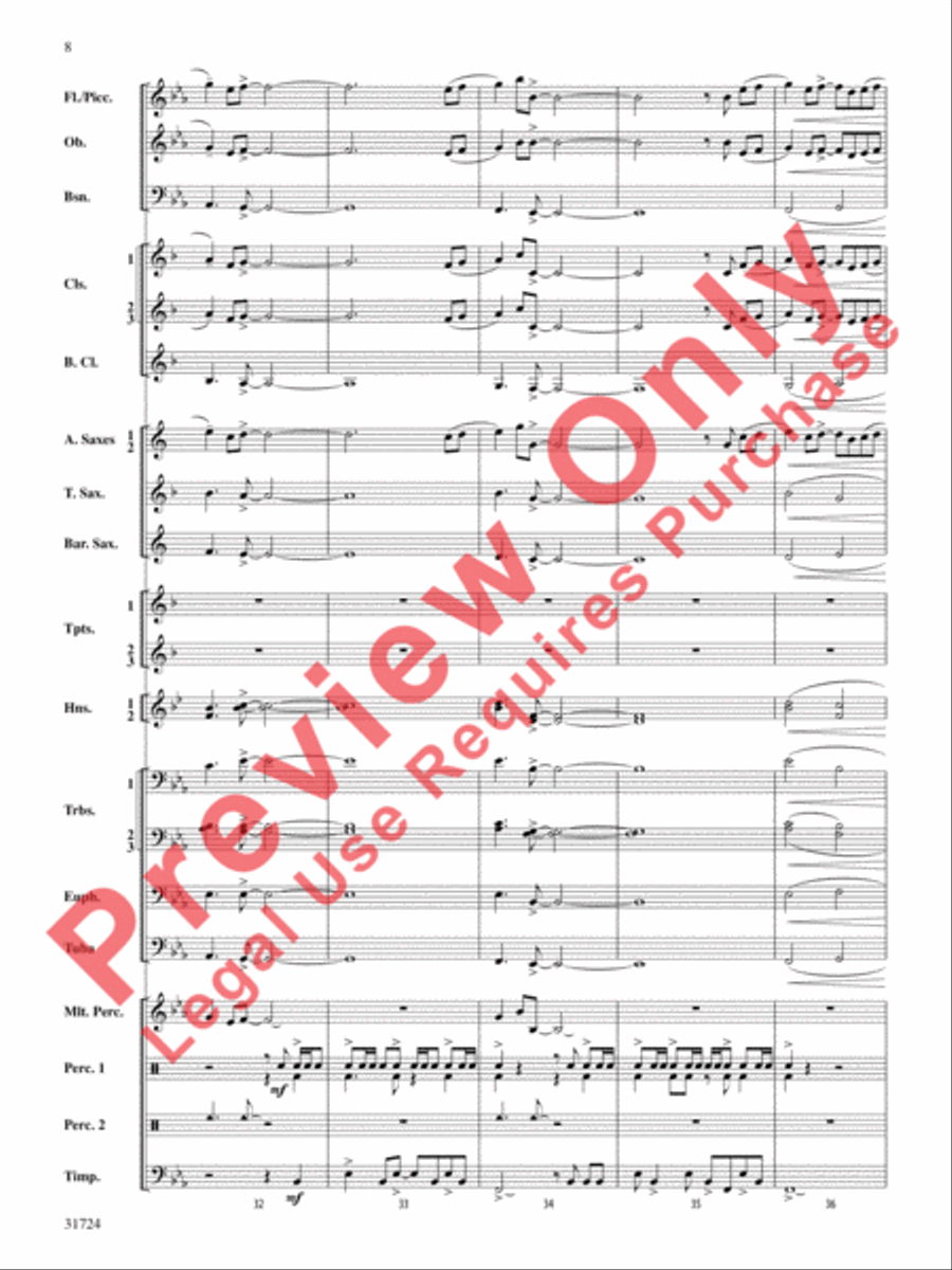 Choreography (score only) Concert Band scores gallery preview page 9