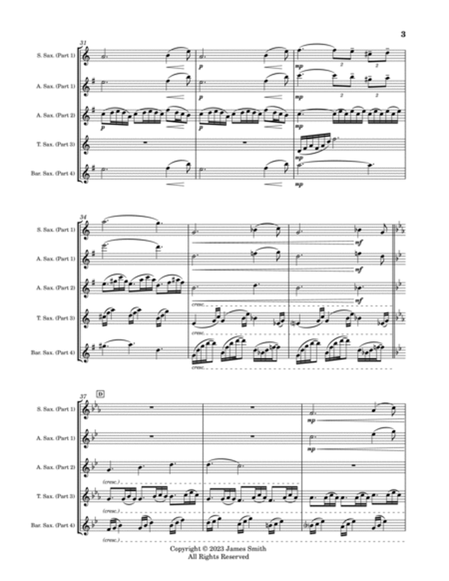 Clair de lune for Saxophone Quartet image number null