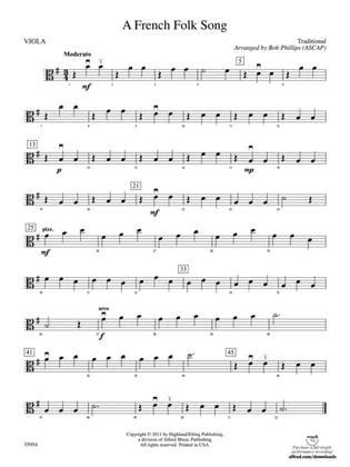 A French Folk Song: Viola