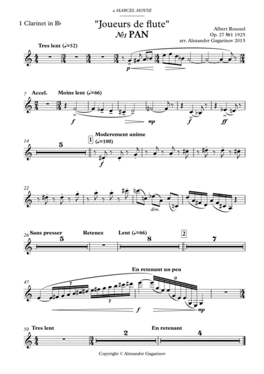Joueurs de flute, for Flute & Symphony Orchestra (arr.), Set of Parts