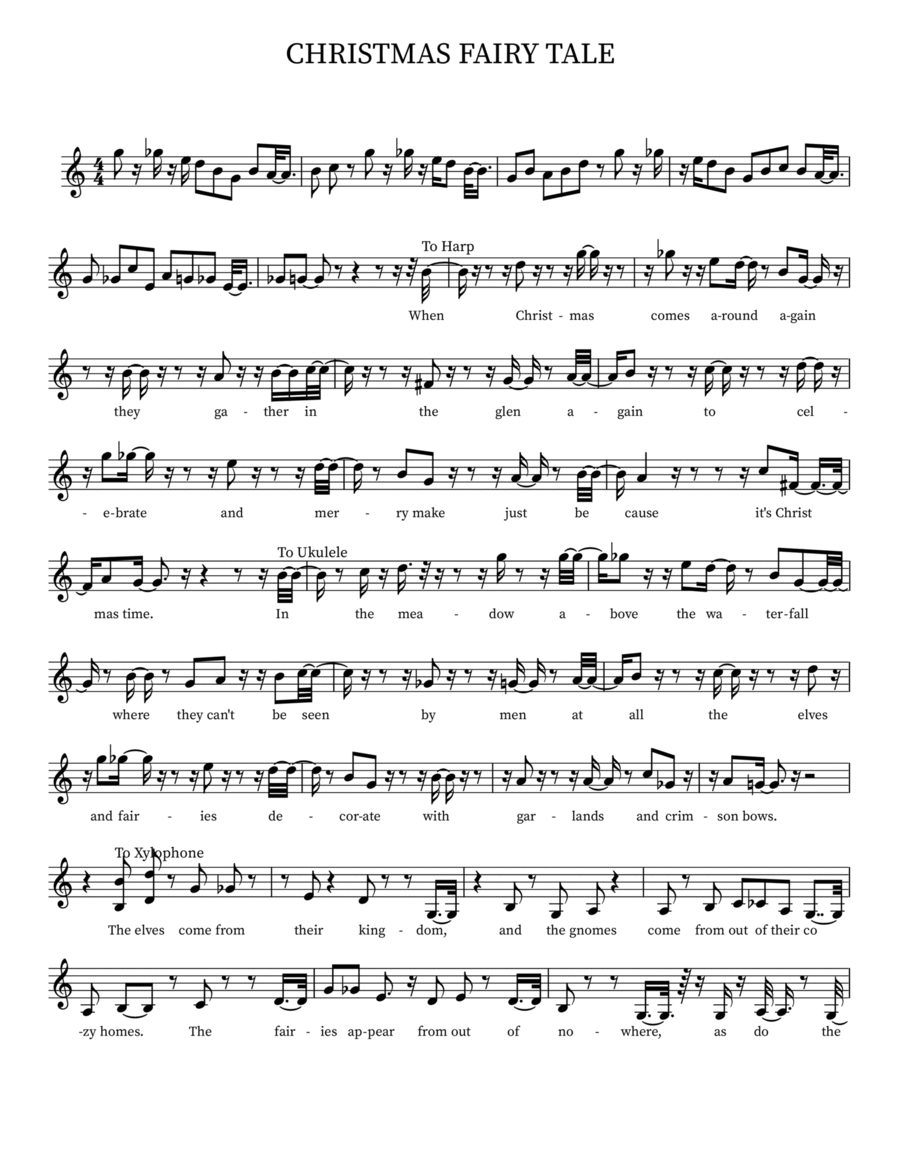 Christmas Fairy Tale Piano scores gallery preview page 1