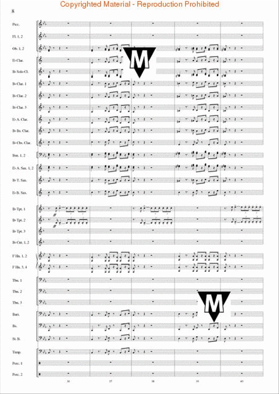 Triumphal March (from Aida) Concert Band scores gallery preview page 9