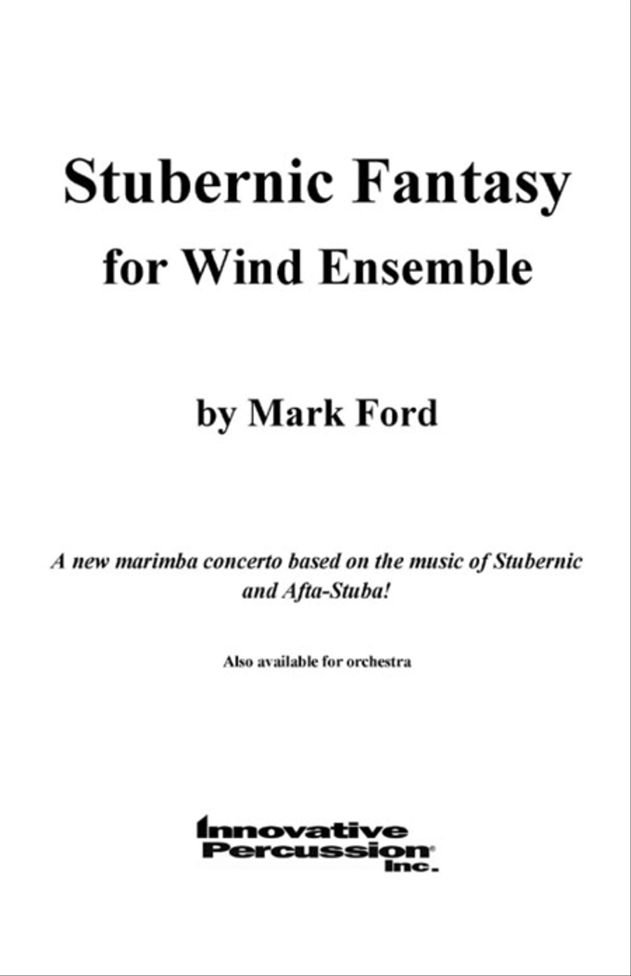 Stubernic Fantasy for Wind Ensemble B-Flat Clarinet scores gallery preview page 1