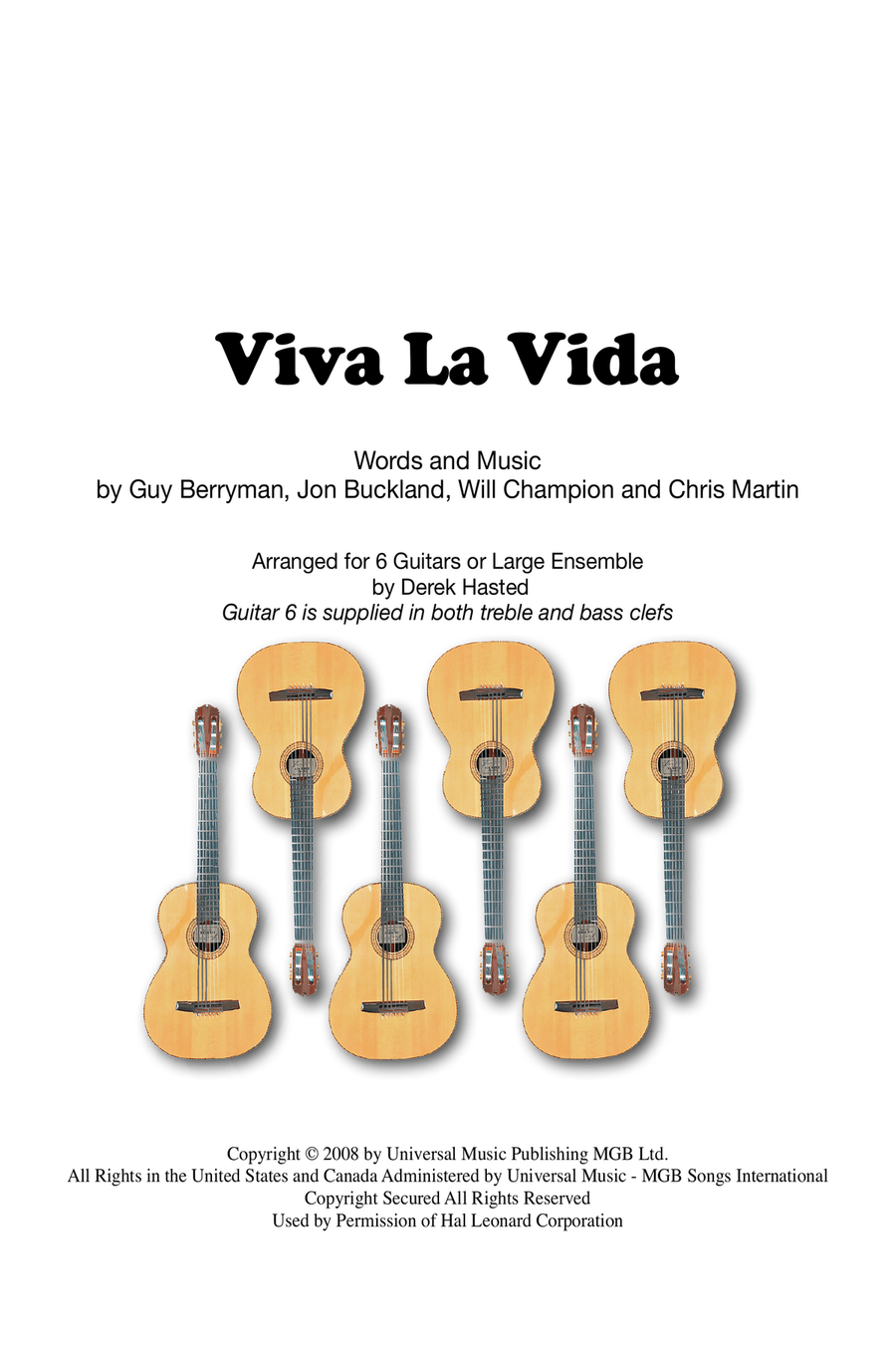 Viva La Vida Guitar Ensemble scores gallery preview page 1