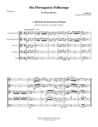 Six Portuguese Folksongs for Brass Quintet