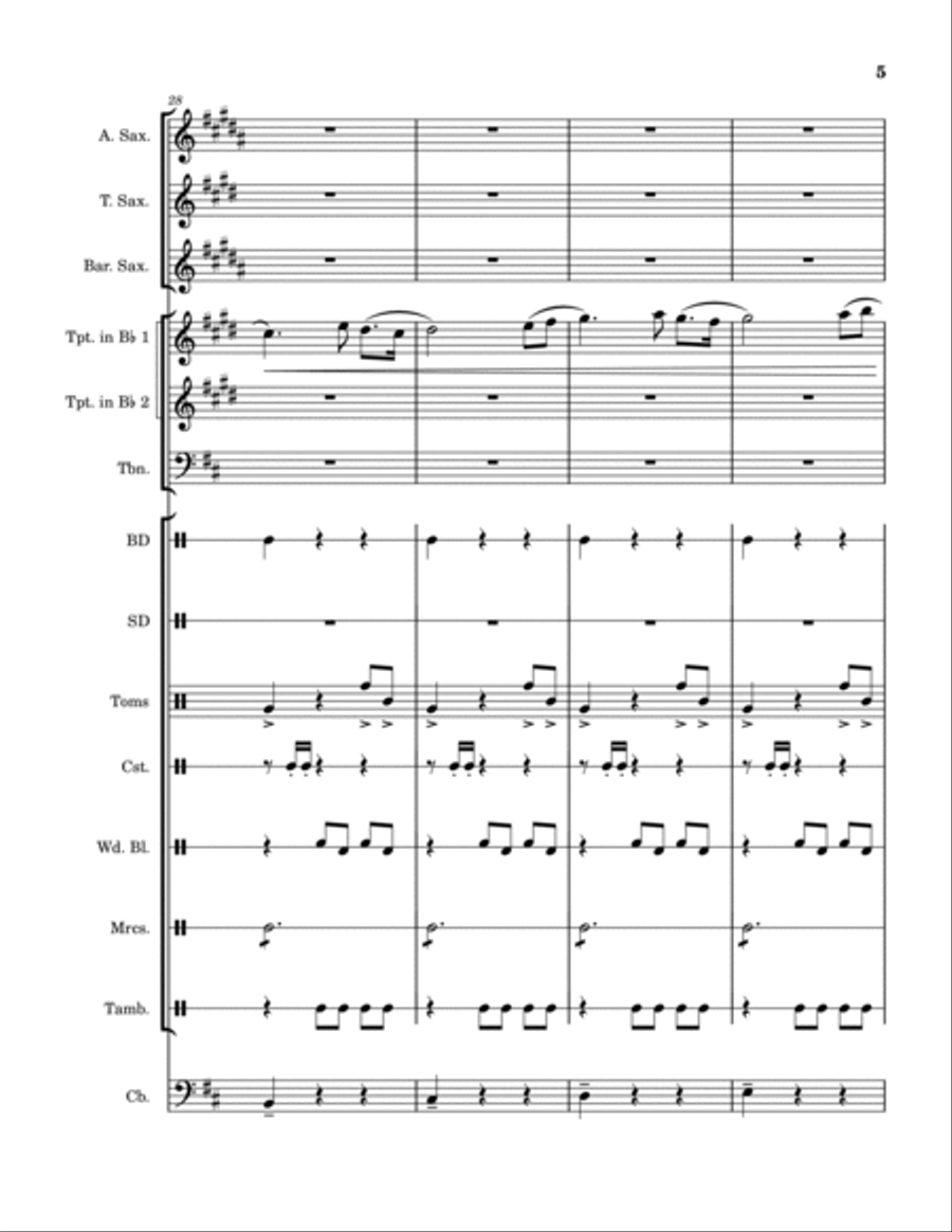 Mark Mark Jazz Ensemble scores gallery preview page 5