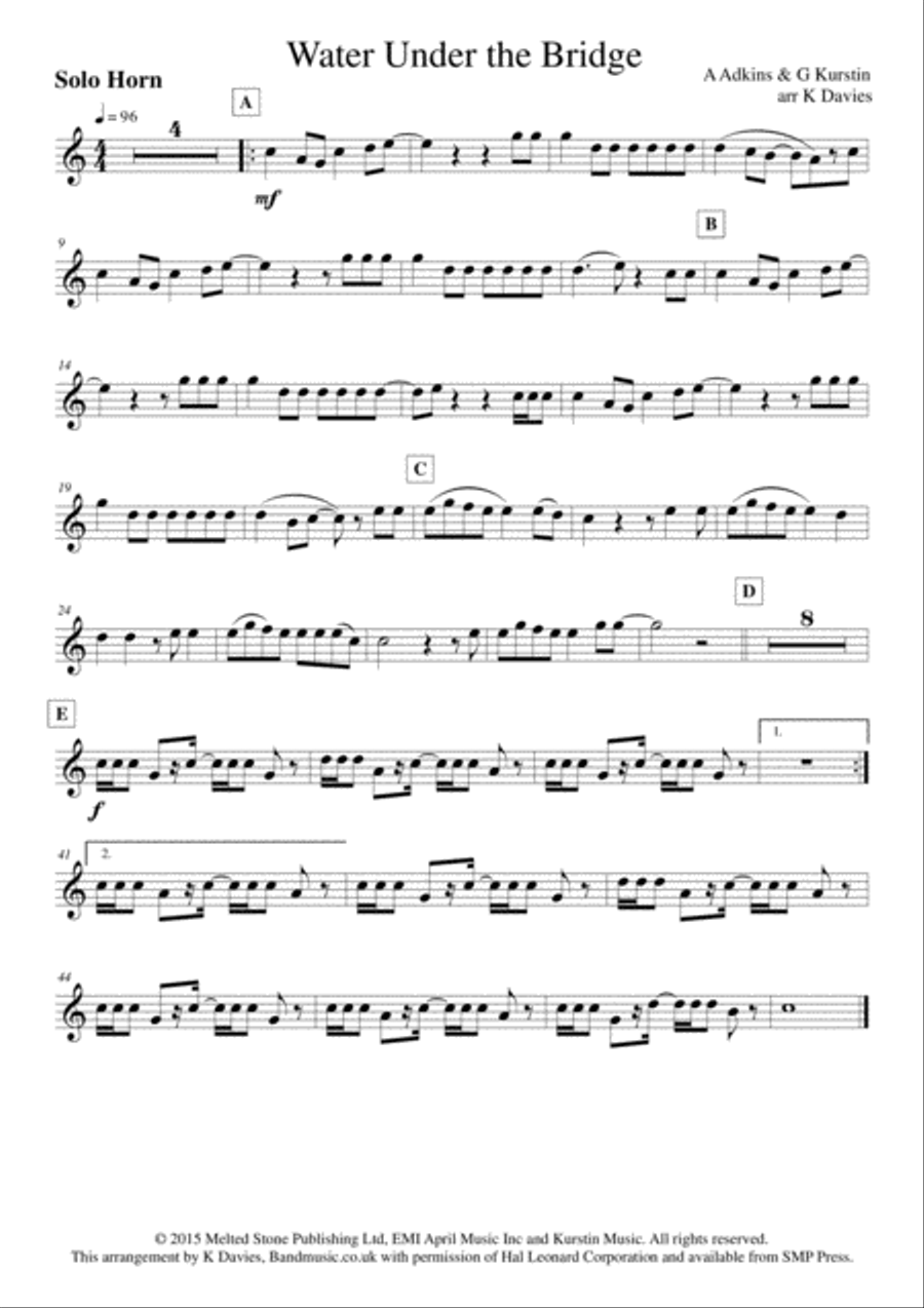 Water Under The Bridge Small Ensemble scores gallery preview page 2