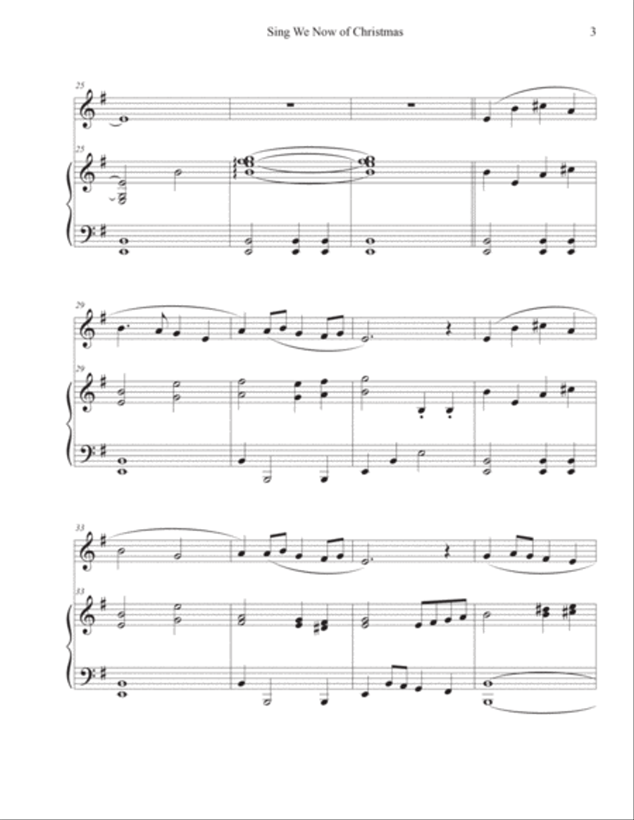 Sing We Now of Christmas (Oboe-Piano) Piano scores gallery preview page 3