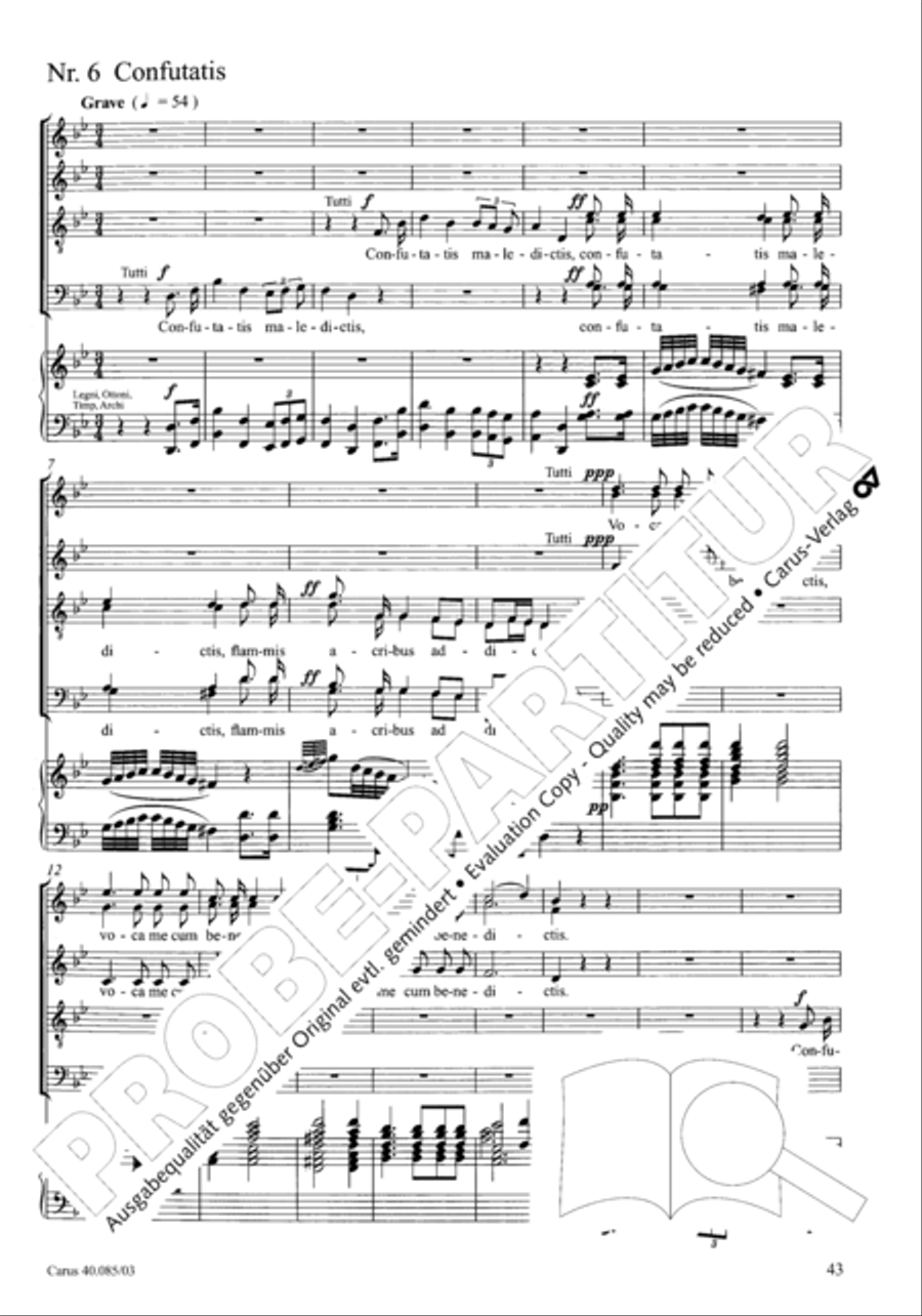 Missa pro defunctis Missa pro defunctis 4-Part scores gallery preview page 44