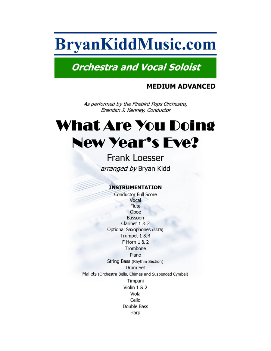What Are You Doing New Year's Eve? Full Orchestra scores gallery preview page 1