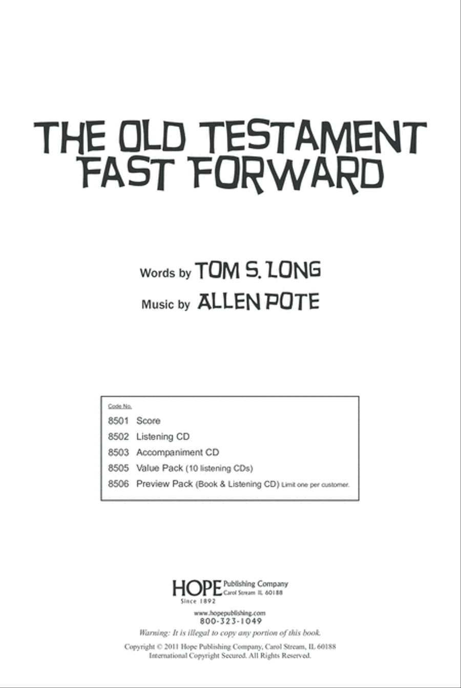 The Old Testament Fast Forward Unison Choir scores gallery preview page 3
