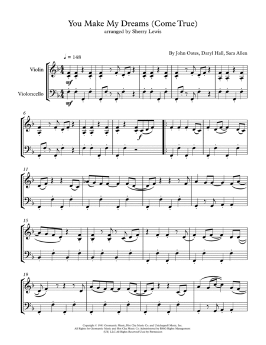 You Make My Dreams String Duet scores gallery preview page 4