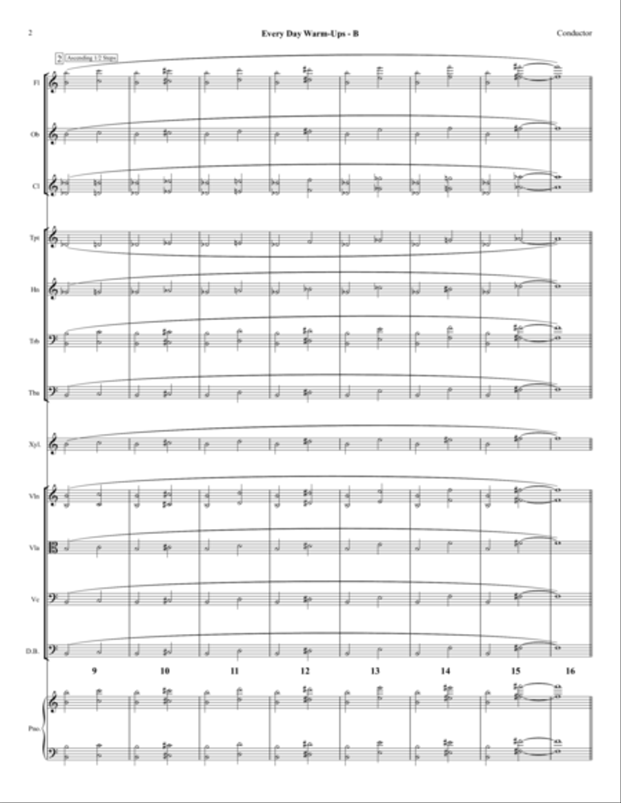 B - Every Day Warm-Ups for Full Orchestra Full Orchestra scores gallery preview page 2