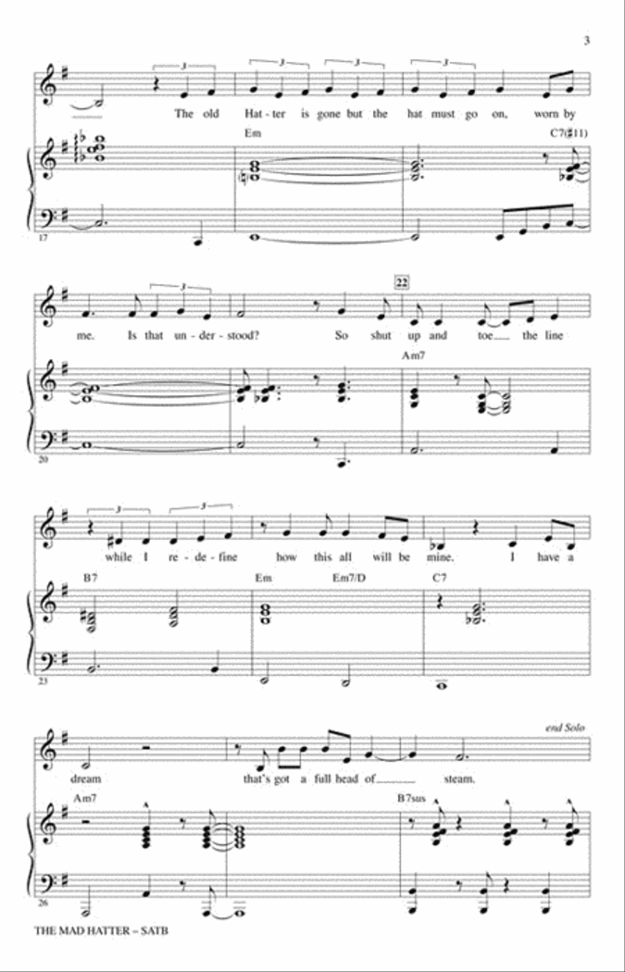 The Mad Hatter 4-Part scores gallery preview page 3