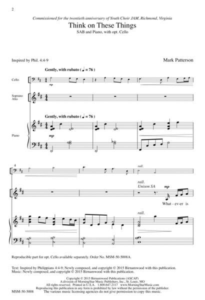 Think on These Things (Choral Score)