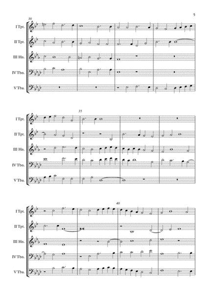 Exsultate Deo (Giovanni Pierluigi da Palestrina) Brass Quintet arr. Adrian Wagner image number null