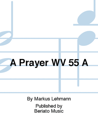 Book cover for A Prayer WV 55 A