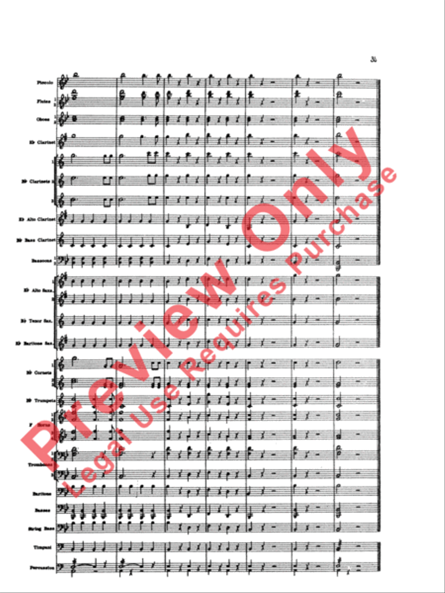 Marriage of Figaro Overture Concert Band scores gallery preview page 36