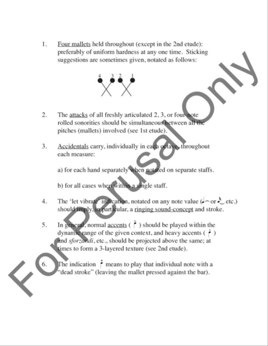 Five Etudes For Marimba Book 1 Marimba scores gallery preview page 3