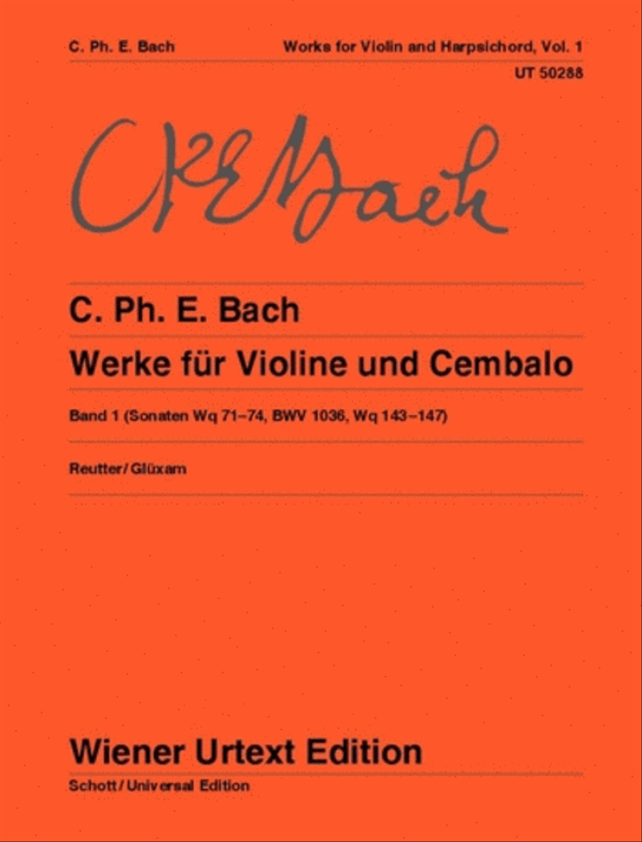 Werke für Violine und Cembalo Chamber Music scores gallery preview page 1