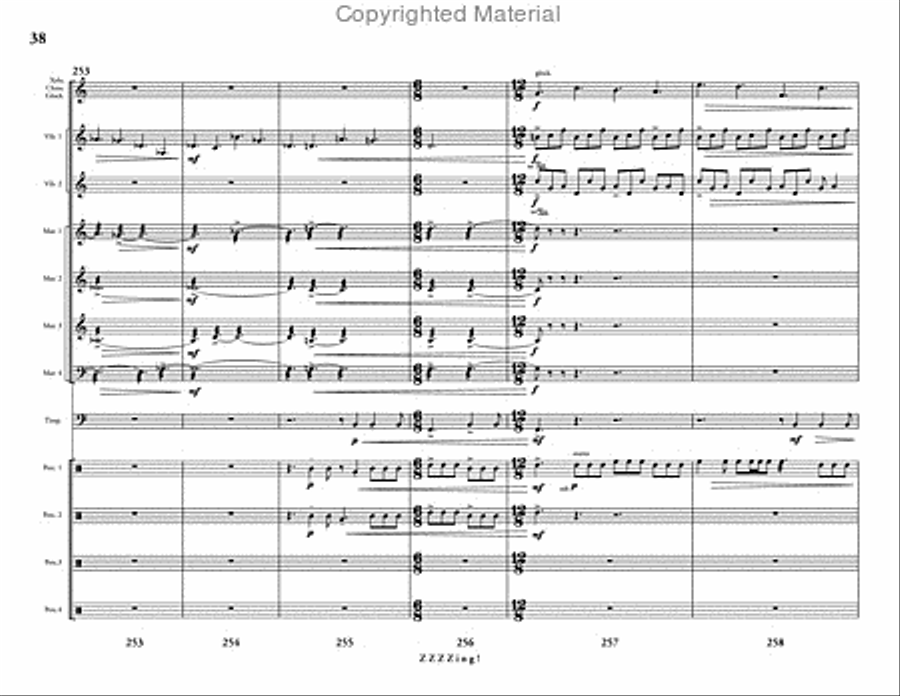 ZZZZing! ZZZZing! Percussion Ensemble scores gallery preview page 39