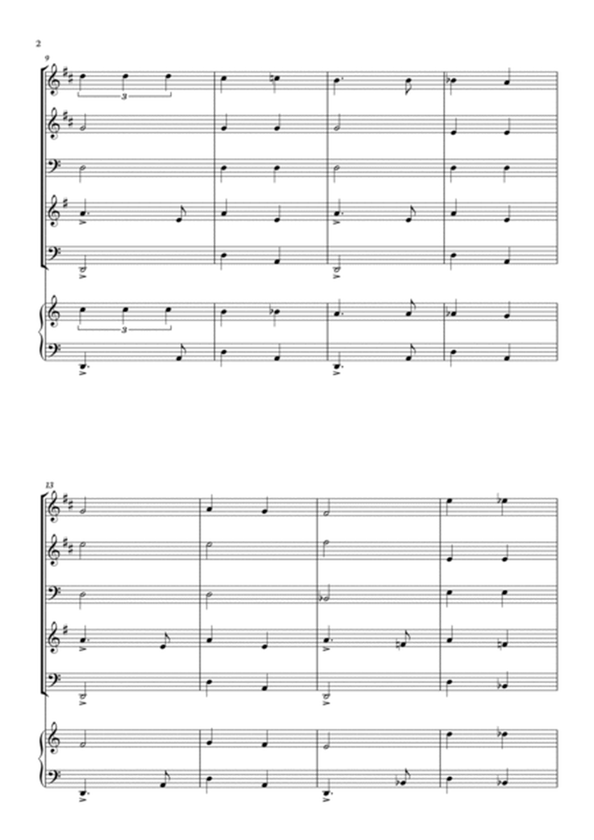 Georges Bizet - Carmen - Habanera for Brass Quintet in a easy version with piano - Score and parts image number null