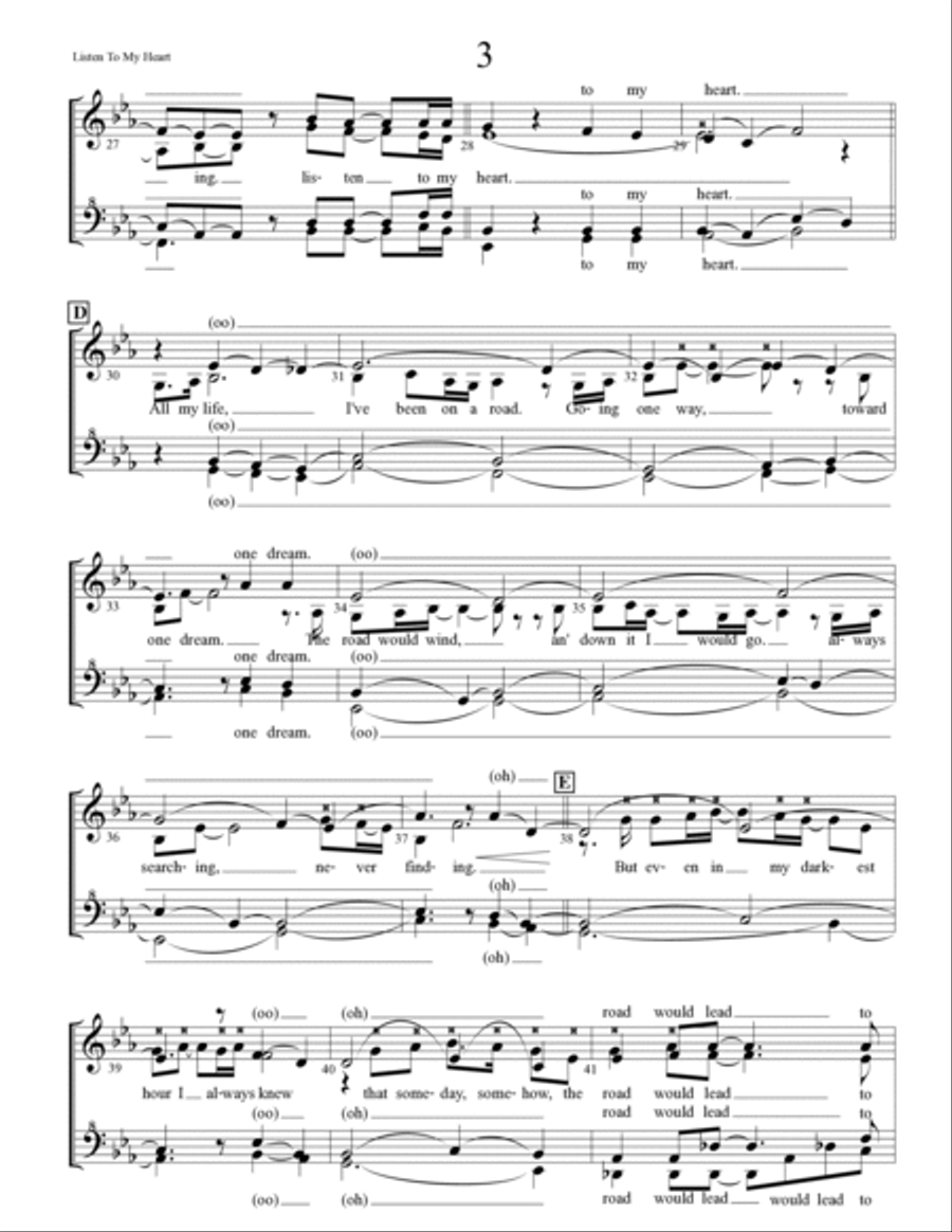 Listen To My Heart SSAA scores gallery preview page 3