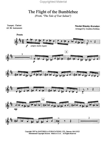 Flight of The Bumblebee for Trumpet and Piano