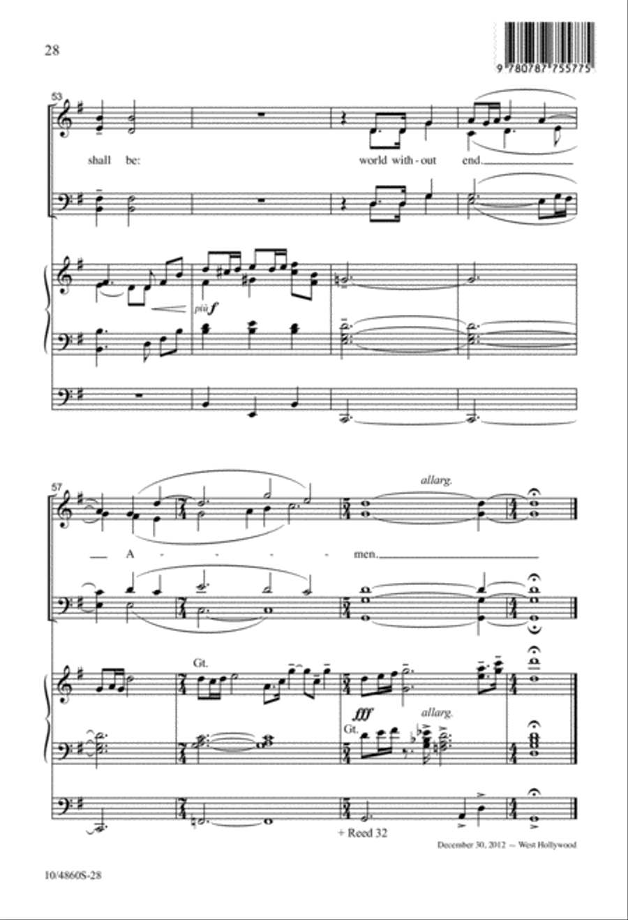 Magnificat and Nunc Dimittis (