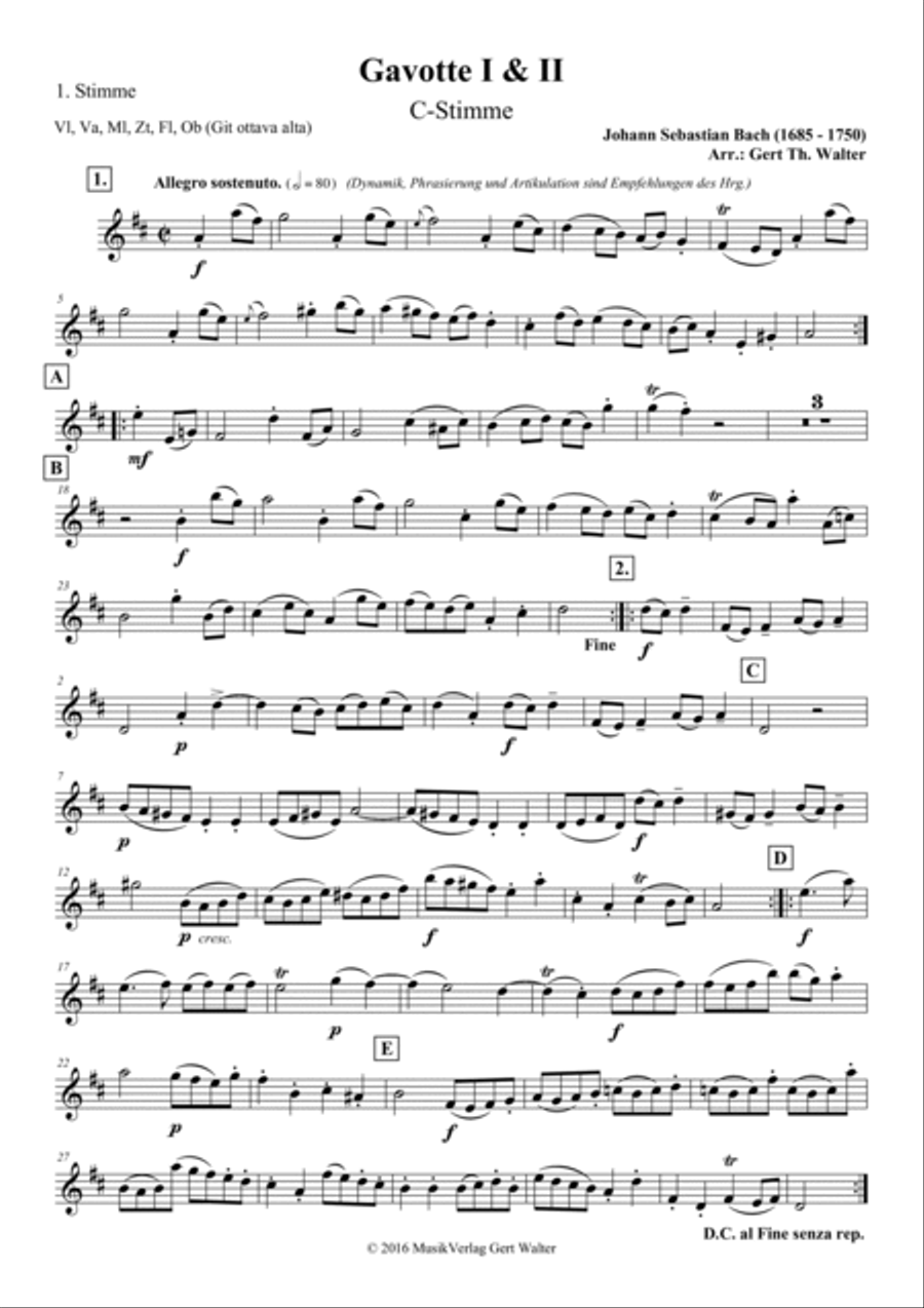 Gavotte 1 & 2 Gavotte 1 & 2 School and Community scores gallery preview page 5