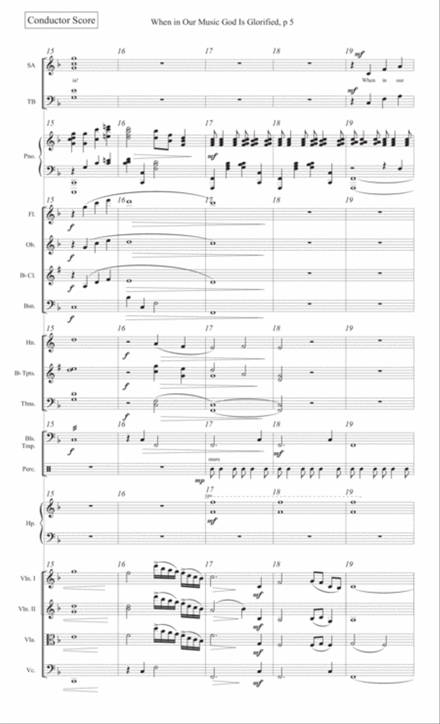 When in Our Music God Is Glorified 4-Part scores gallery preview page 7