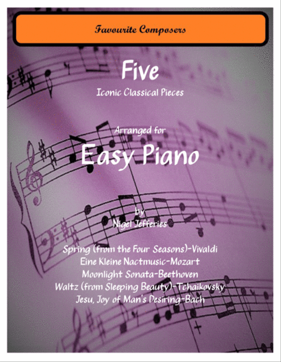5 Iconic Classical Pieces arranged for easy piano (Book 1) Piano Method scores gallery preview page 1
