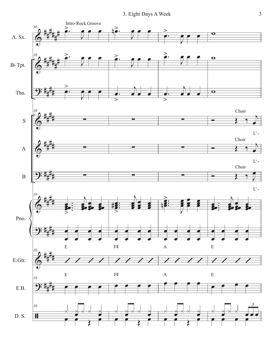 Eight Days A Week Voice scores gallery preview page 3