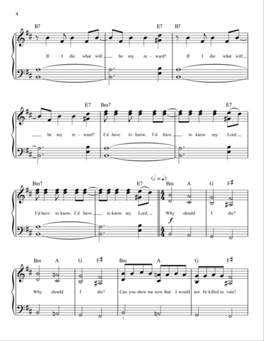 I Only Want To Say (Gethsemane) Easy Piano scores gallery preview page 4