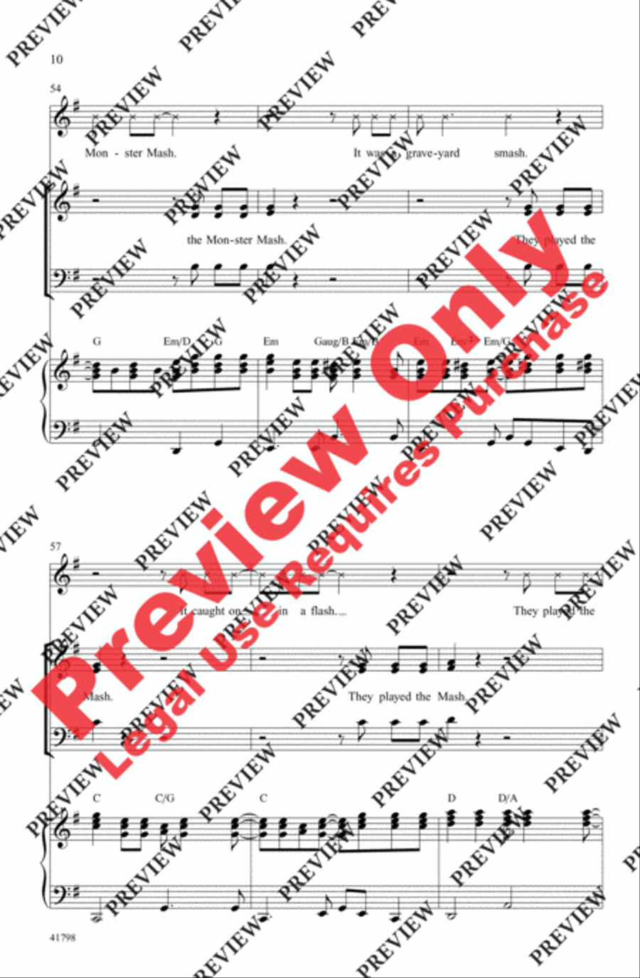 Monster Mash - SoundTrax CD (CD only) Choir scores gallery preview page 10
