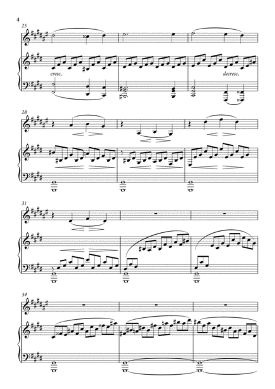Moonlight Sonata, First Movement, Op. 27, No. 2 Chamber Music scores gallery preview page 4