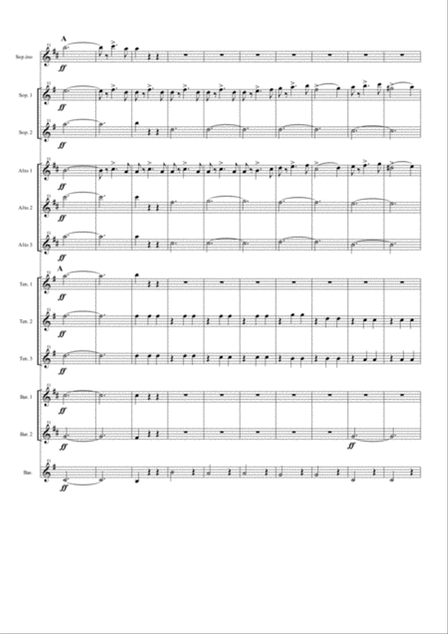 Swan Lake Waltz for Saxophone Ensemble Woodwind Ensemble scores gallery preview page 6