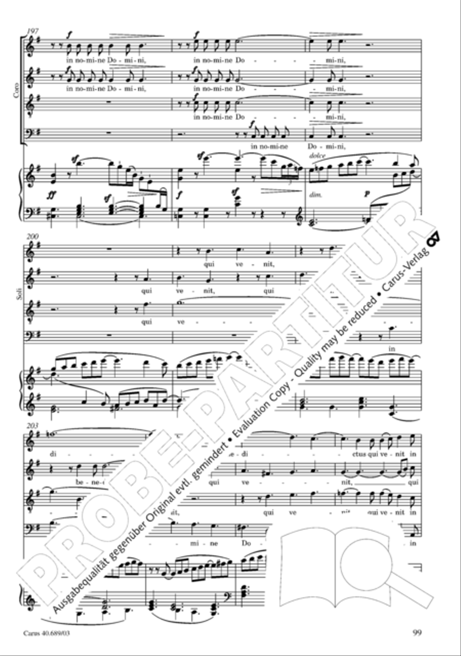 Missa solemnis Missa solemnis 4-Part scores gallery preview page 100