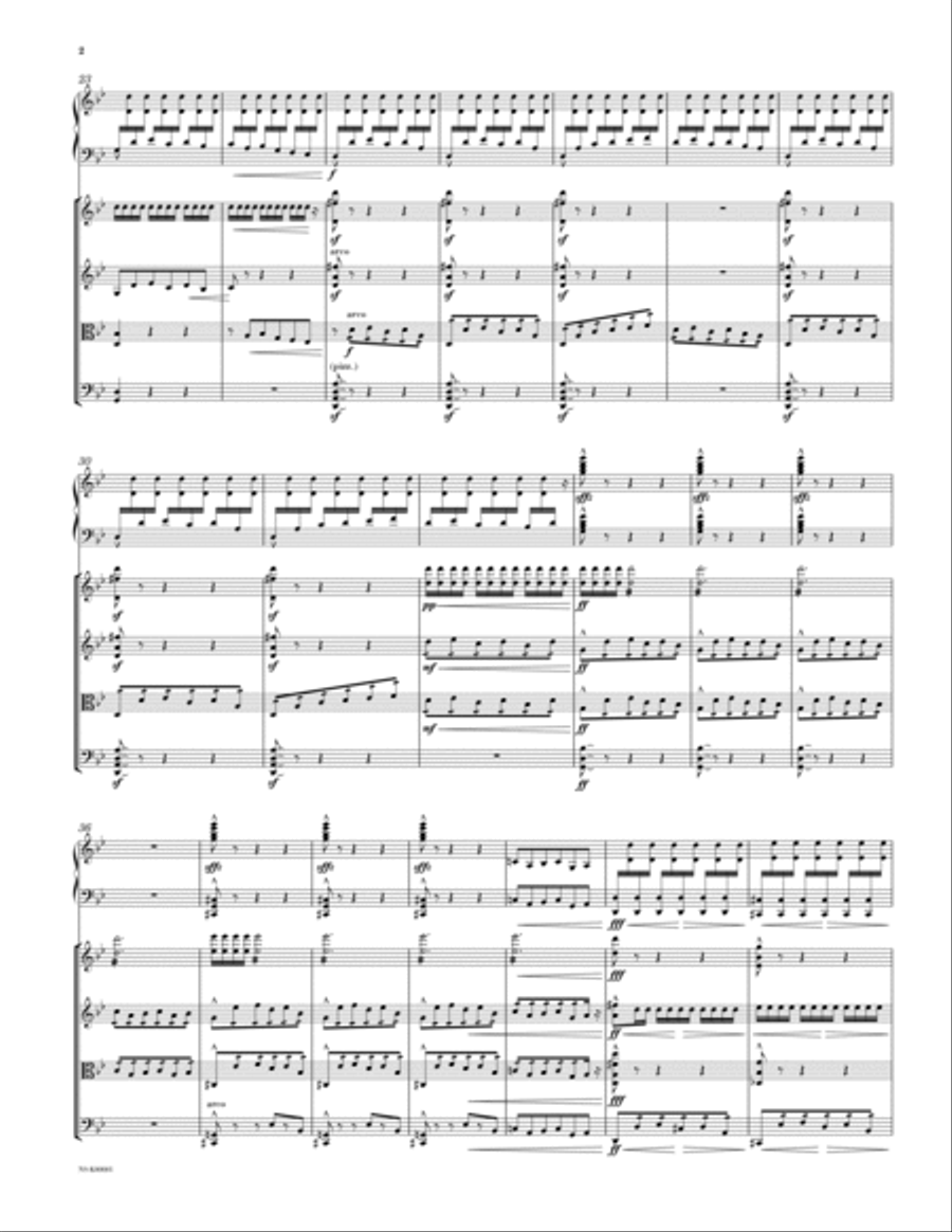 Albéniz: Asturias (Legend) (arr. for harp and string quartet) String Orchestra scores gallery preview page 2
