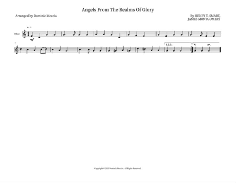 Angels From The Realms Of Glory Woodwind Quintet scores gallery preview page 4